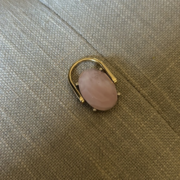 Acne Studios Stone Two Toned Silver Gold Ring - Picture 3 of 5